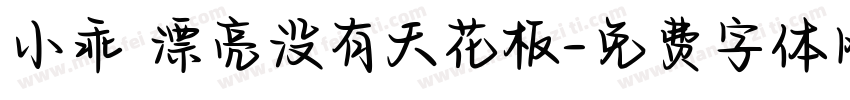 小乖 漂亮没有天花板字体转换